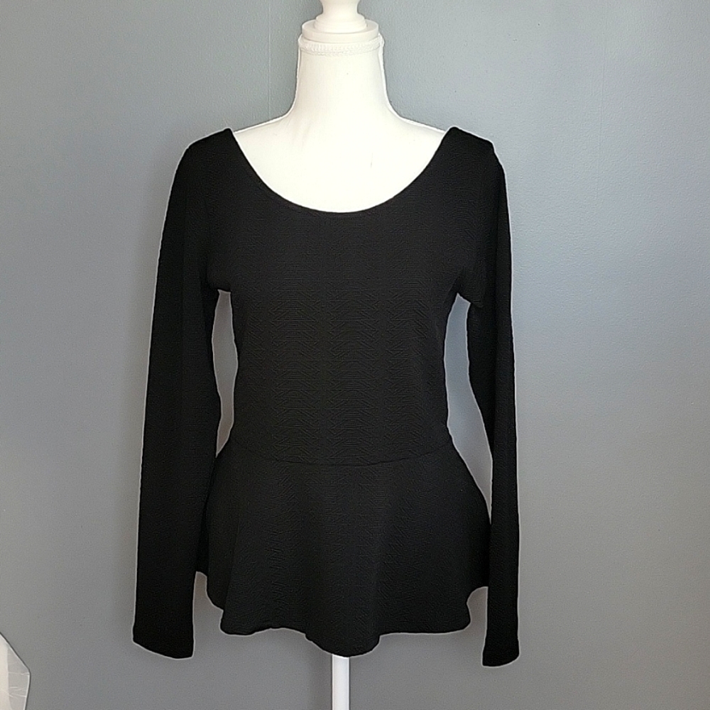 Black Peplum Blouse